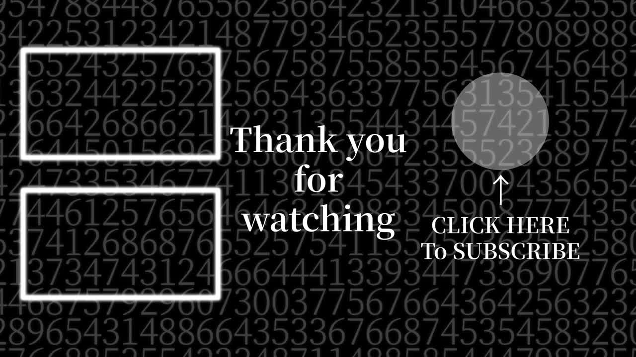 무작위 숫자 끝 카드 끝 화면 모션 그래픽