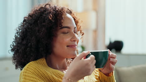 woman enjoying coffee