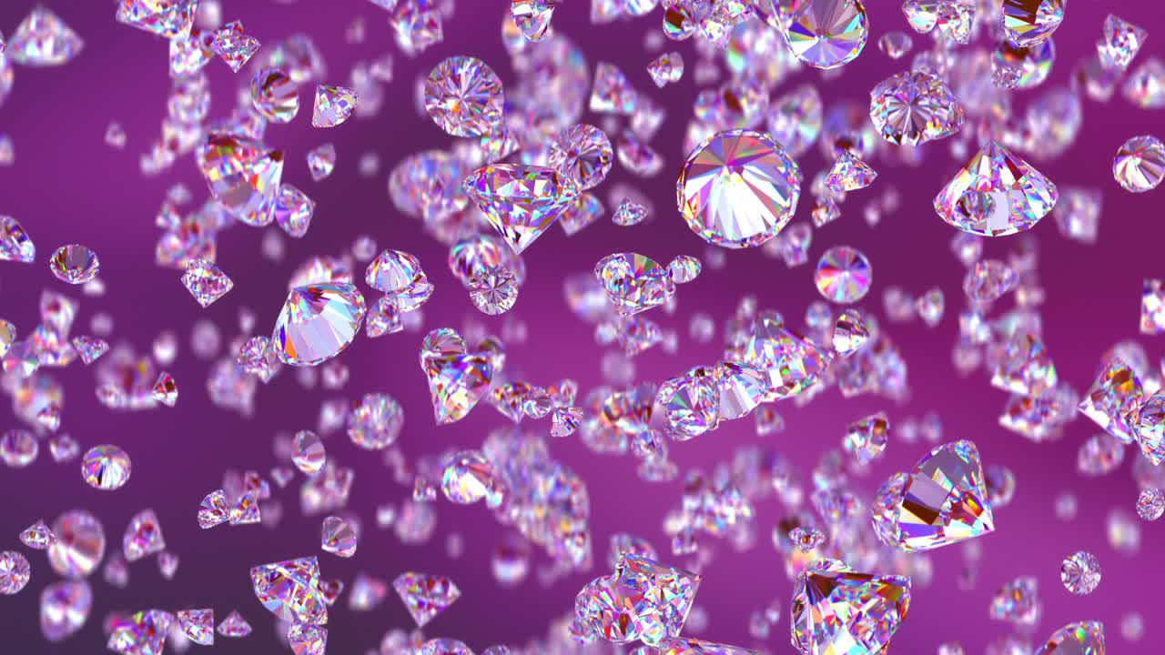 낙하하는 럭셔리 다이아몬드 느린 동작 4k에서 루프 가능한 배경