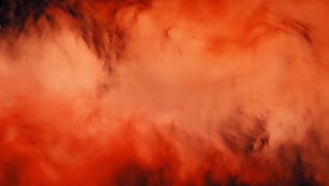 fiery orange sky