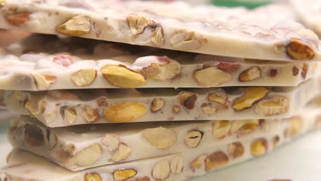 white chocolate bark with nuts