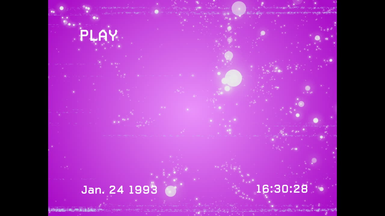 보라색 배경에 반이는 반점 위의 간섭의 애니메이션