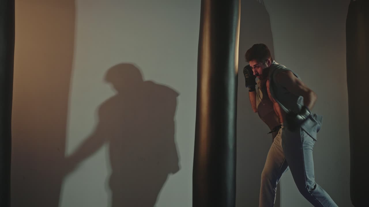 sesión de entrenamiento de boxeo