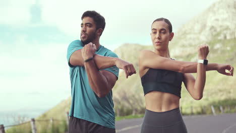 fitness, estiramiento al aire libre y para parejas