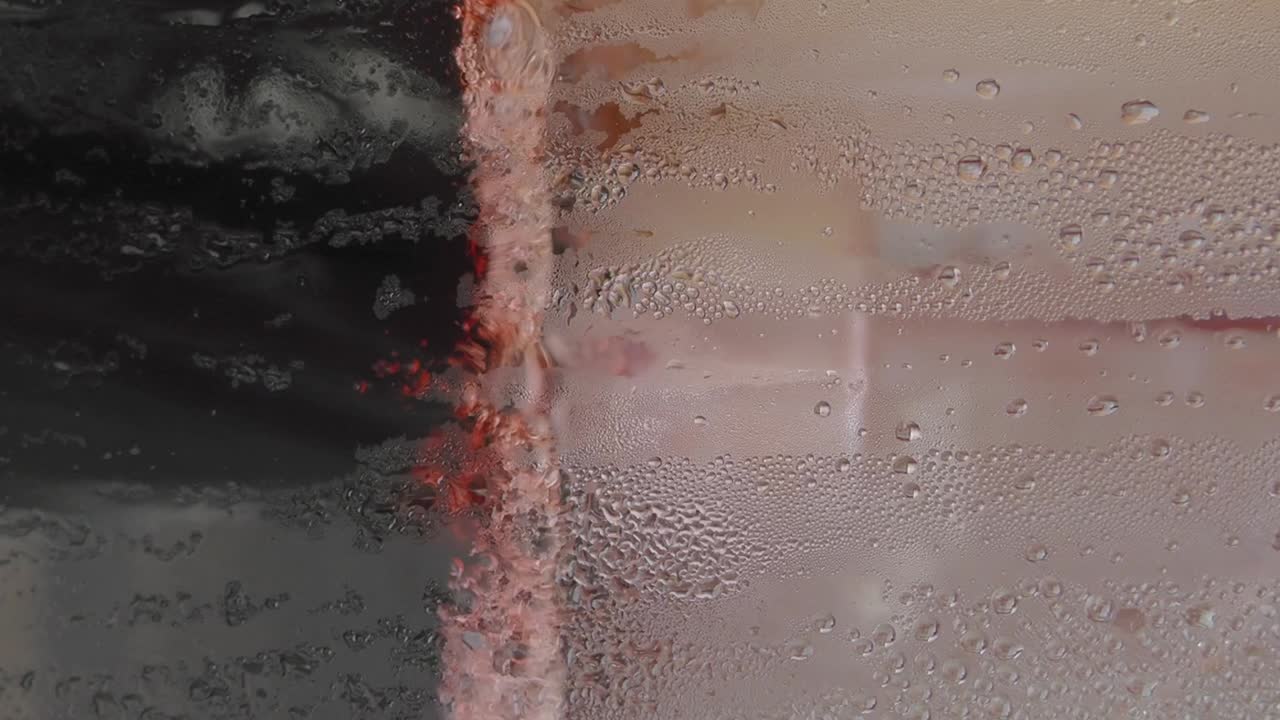 Condensation on a glass surface