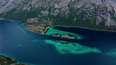 calm blue waters of fjord during daytime from salberget, flakstadvag, norway