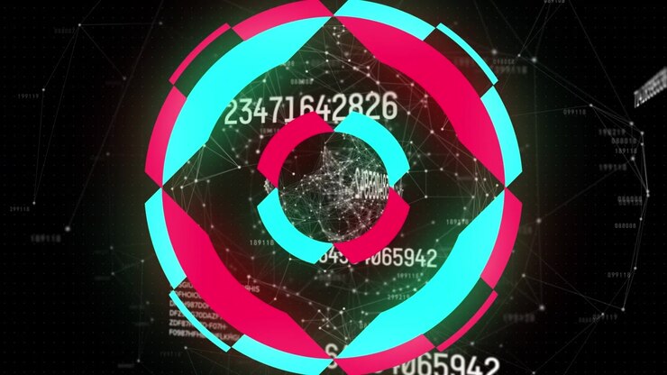 Animazione di numeri ed elaborazione dati su un globo.