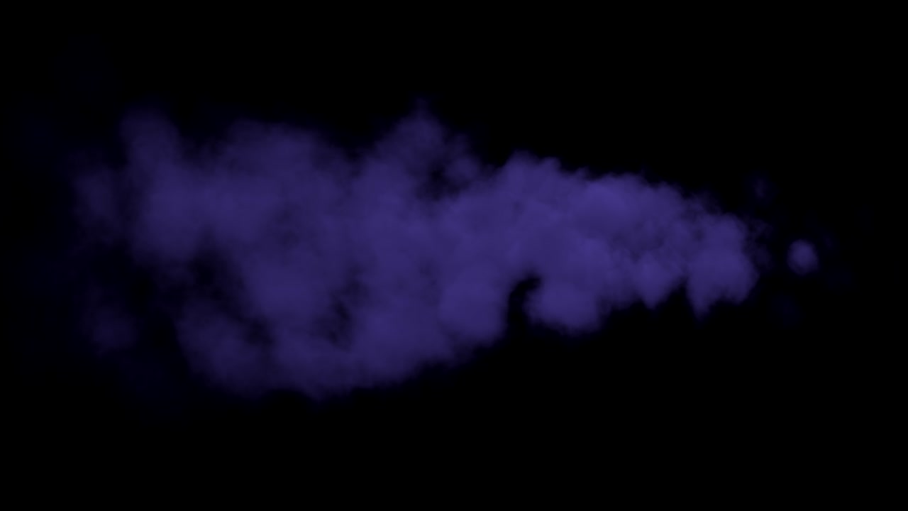 Beautiful Blue Cloud Smoke With Alpha Channel Isolated Compositing Element