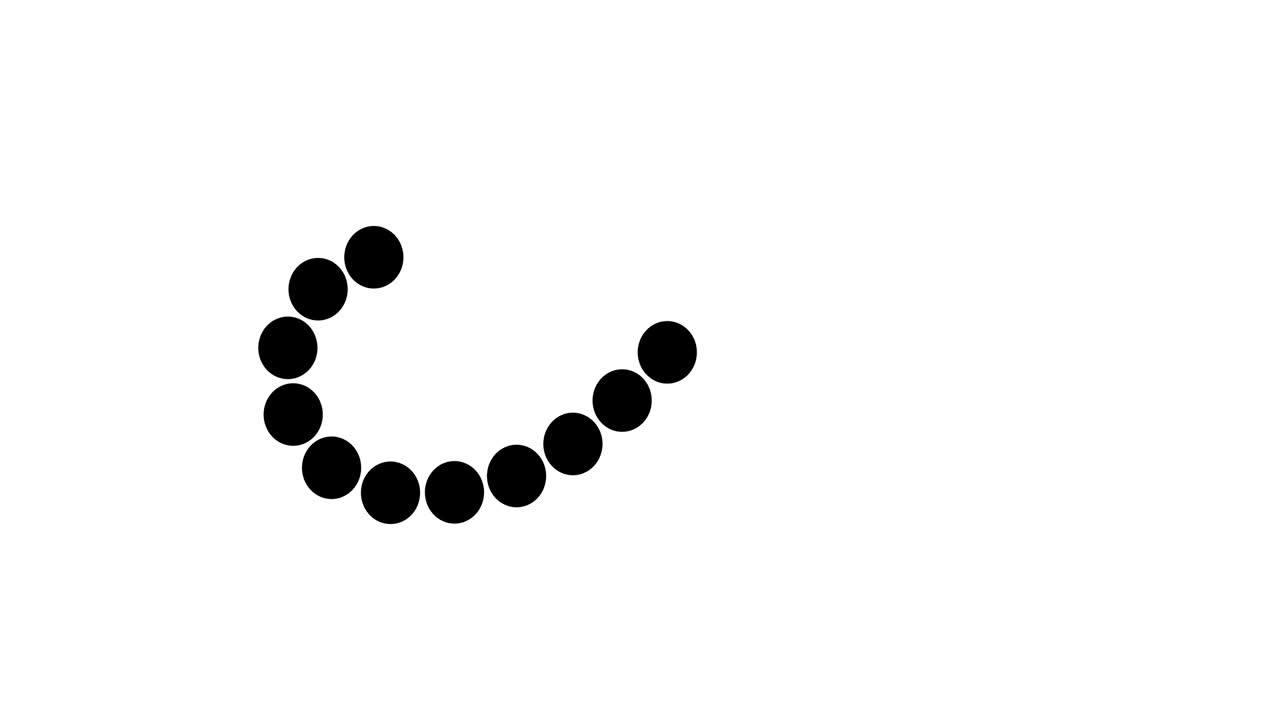 la animación del símbolo del infinito negro.