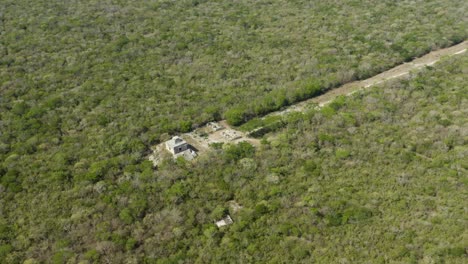 Dzibilchaltun-Maya-culture-archeological-site-the-jungle,-Yucatan,-Mexico