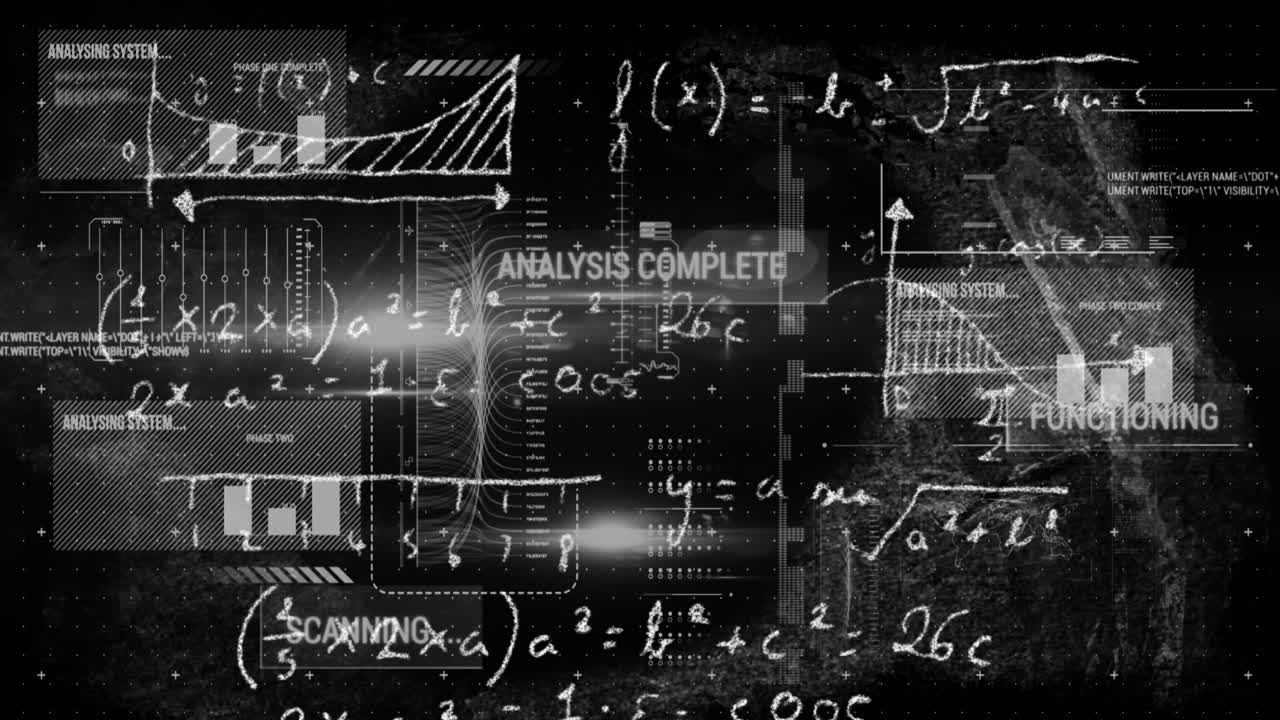 animación de ecuaciones matemáticas y procesamiento de datos