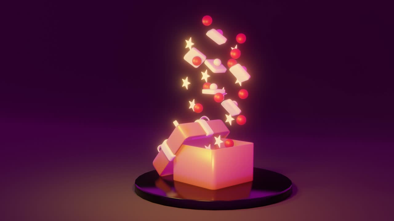 la animación es un paquete de regalo y se ha producido para regalarse unos a otros