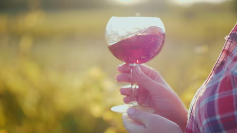 hand holding a glass of wine