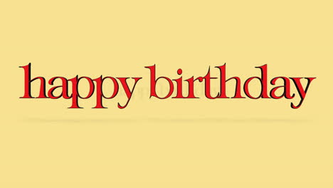 diagonal text of happy birthday on yellow background