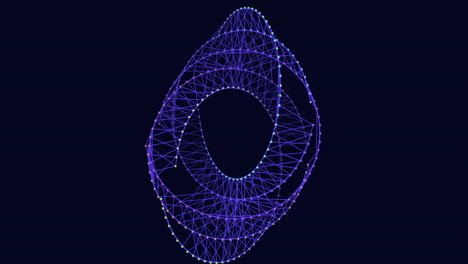 dynamic 3d spiral with connected circular lines