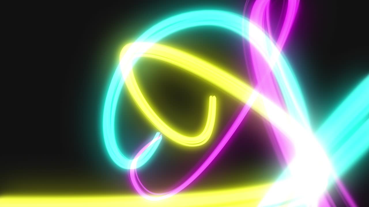 senderos de color futuristas abstractos que fluyen sin problemas. hermosos flujos de datos digitales que vuelan en bucle animación 3d. trazos de luz. concepto digital y tecnológico.