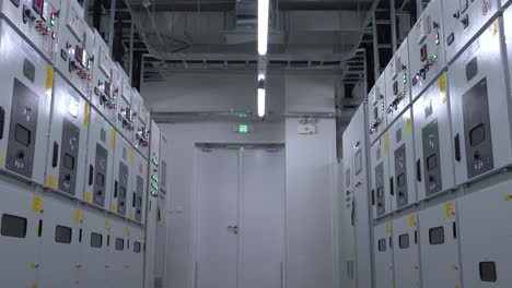 innovative designs for secure storage rooms, modern industrial control room, high-tech power and data systems, efficiency in manufacturing and energy management