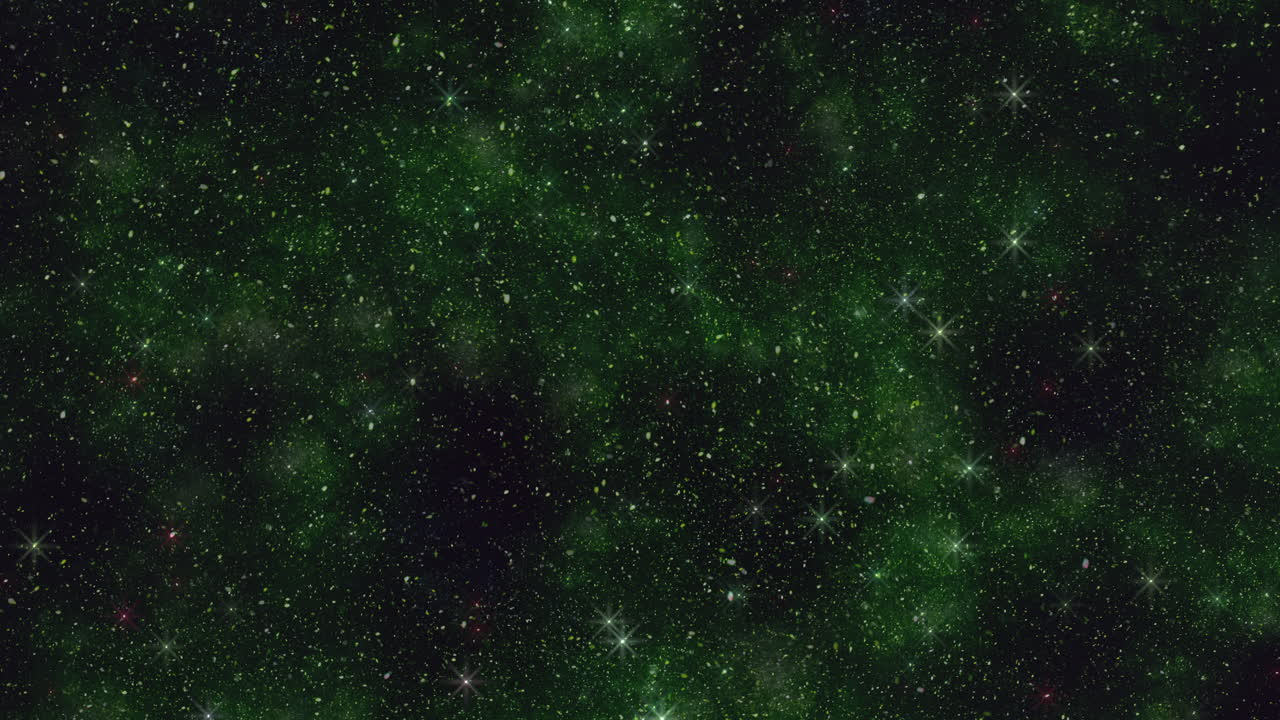Noche estrellada sobre un fondo verde oscuro