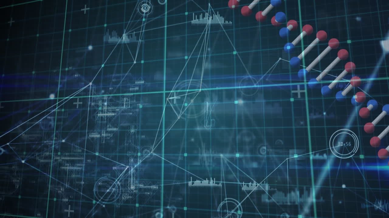 dna 가닥 스핀링을 통해 데이터 처리의 애니메이션