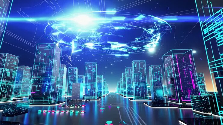 Futuristic Digital Cityscape