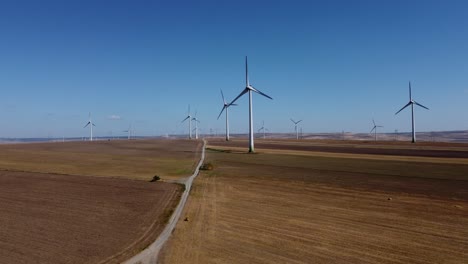 Wind-park-harnessing-wind-energy-to-generate-electricity-using-wind-turbines