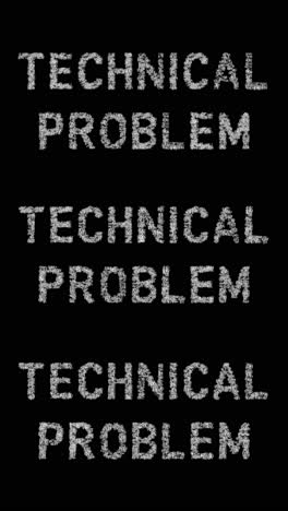 the words technical problem made from 100s of videos of changing vintage televisions in vertical