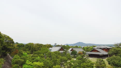 view of quiet japanese village in the forest