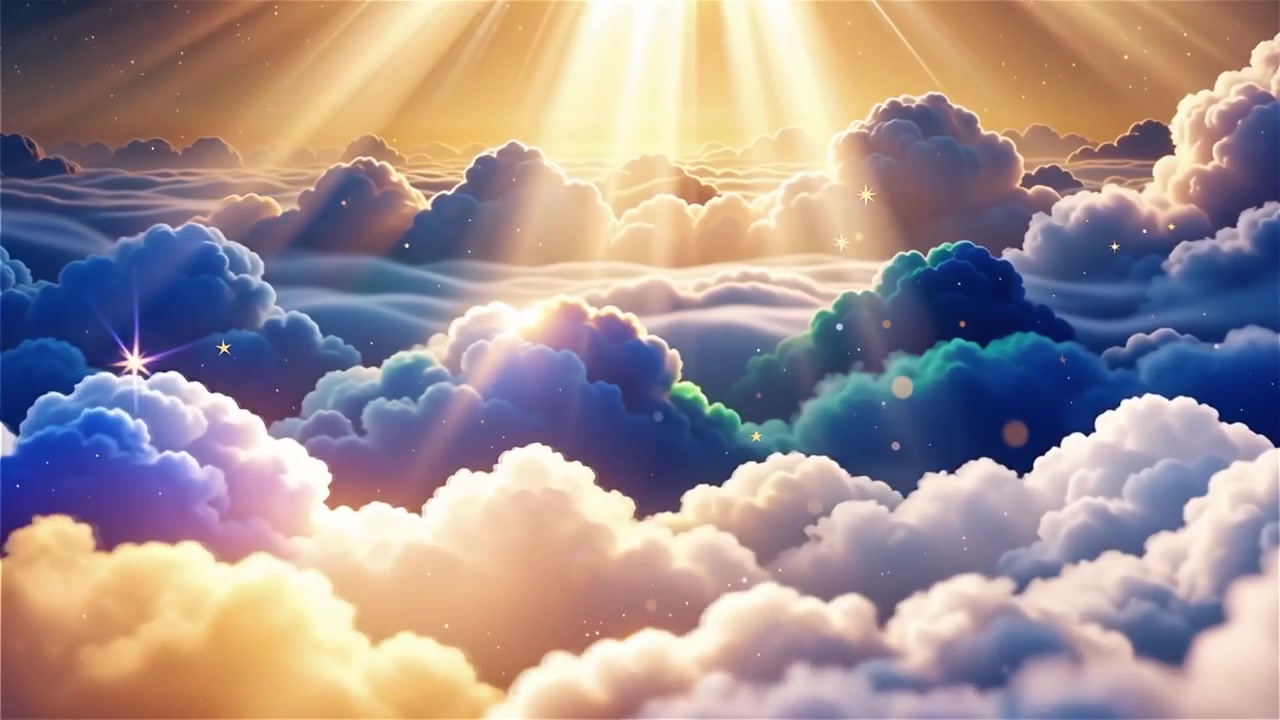 Christian Heavenly Light Worship Background