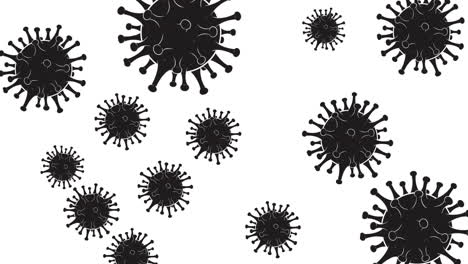 gráfico en blanco y negro del fondo del coronavirus covid-19 para presentaciones o vídeos explicativos