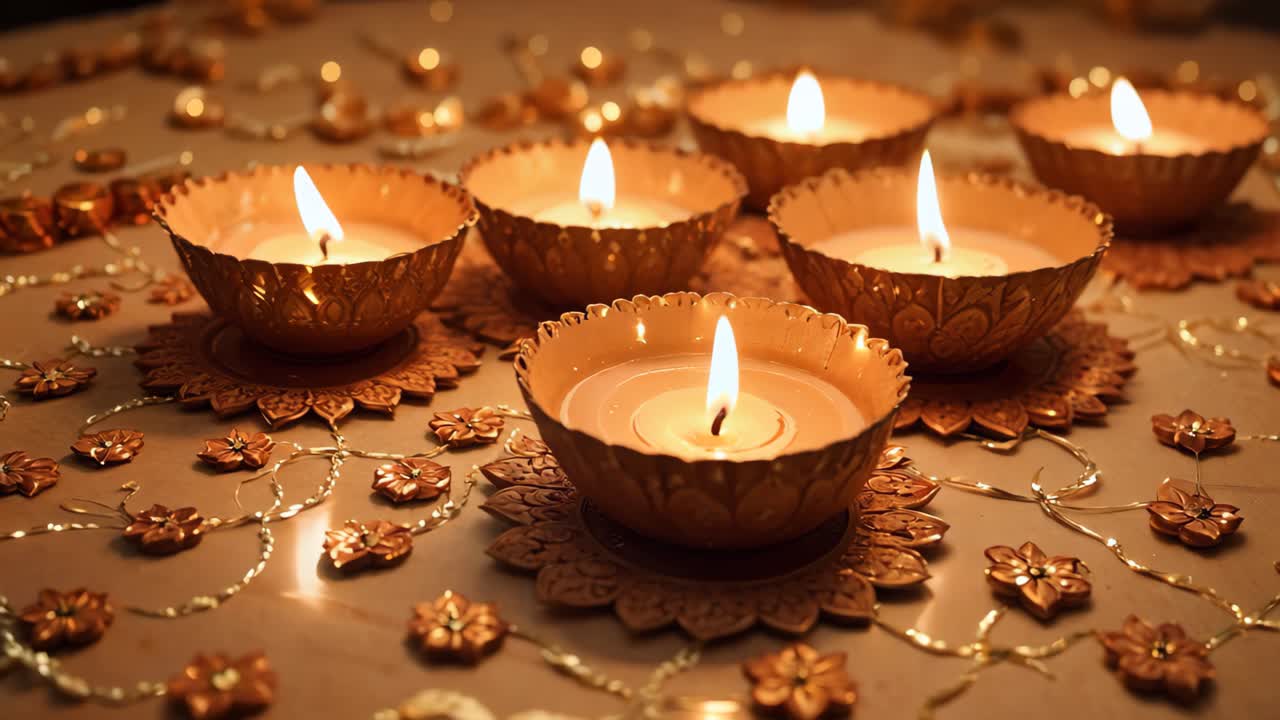 золотые свечи.