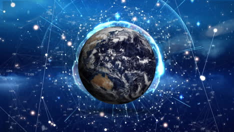 rotating globe and networks