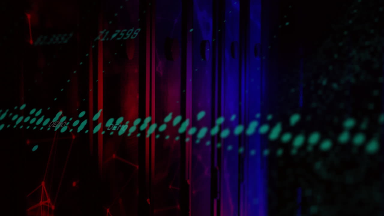Animation der digitalen Datenverarbeitung über Computer-Server
