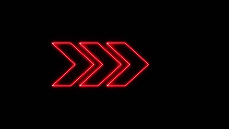 4k directional arrow neon light road sign led loop animation background. render neon abstract futuristic hi-tech motion background.