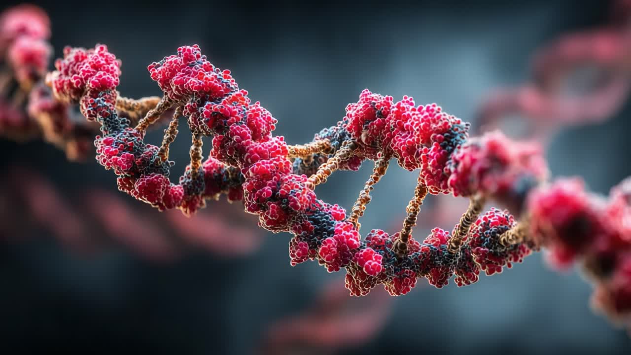 DNA Yapısının Detaylı İncelemesi: Biyolojik Moleküllerdeki Eşsiz Sarmal Dizilimin ve Nükleotit Kompozisyonunun Görselleştirilmesi