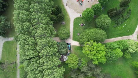 aerial greenery public park