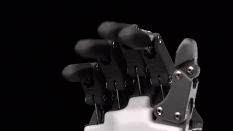 close-up of a robotic hand