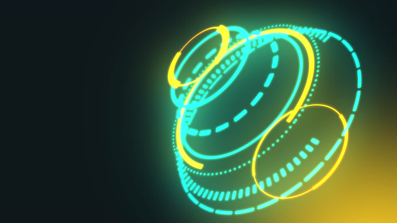 Abstract Futuristic Glowing Circles