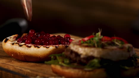 preparing a delicious cranberry burger