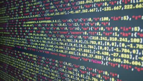 computer code on screen