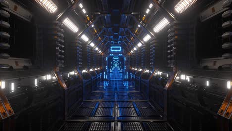 futuristic spaceship corridor