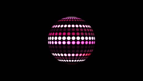 abstract digital light ball spinning isolated with alpha channel. vintage retro digital futuristic geometric sphere ball. 4k 3d render prores 4444 with alpha channel.