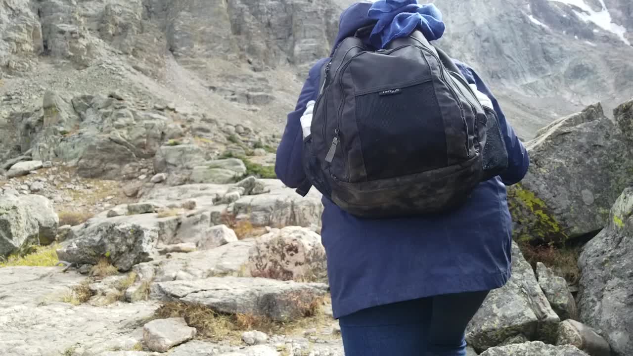 Muslim Woman Hikes Rocky Mountains and Finds Glacial Lake