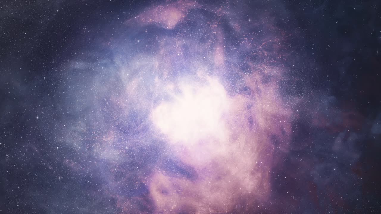 vasta nebulosa e ammasso stellare nello spazio profondo