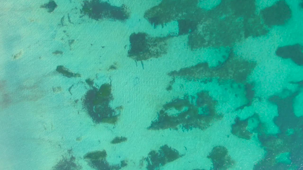 Aerial View of a Beautiful Turquoise Ocean