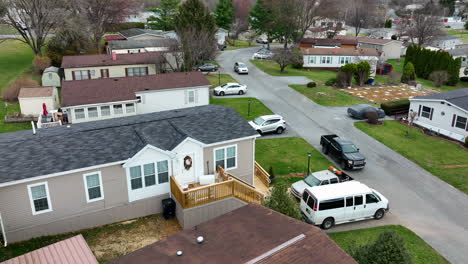 entrance of mobile home trailer park