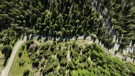 Mountain-side-french-alps-with-no-trees-high-altitude-aerial