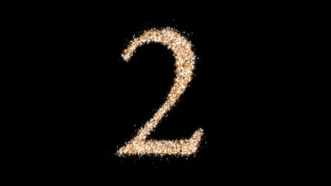 골드 글리터 2 루프: 반이는 입자의 그림 3d 애니메이션