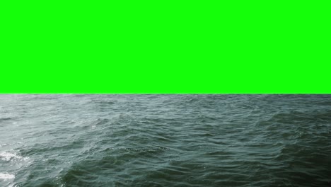 Slightly-green-Ocean-horizon-center-of-screen-with-green-background