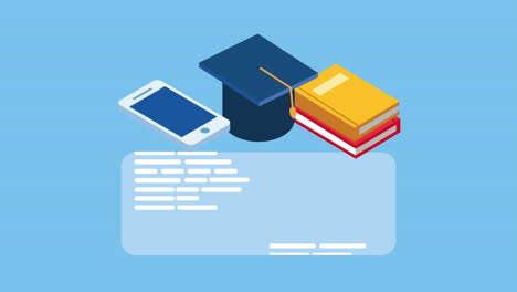 education online technology with graduation hat