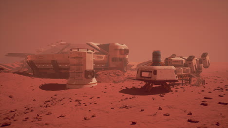 futuristic martian colony: a sci-fi space settlement